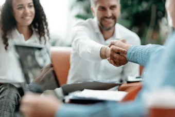 men shaking hands